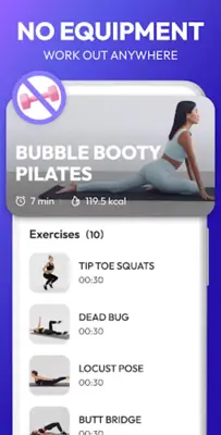 Pilates Workout at Home android App screenshot 5